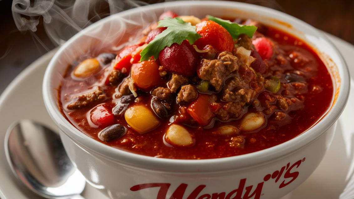  A delicious bowl of Wendy's chili, made with Wendy's Chili Recipe.